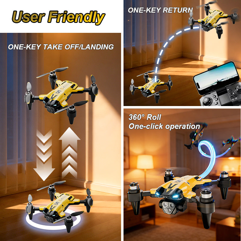 M5 Mini Drone With 8K HD Camera, 5G Real-Time Transmission, 30KM Long Range, Foldable Design, One Key Return & 360 Stunt - Beginner Friendly RC Drone Toy For Kids And Teens