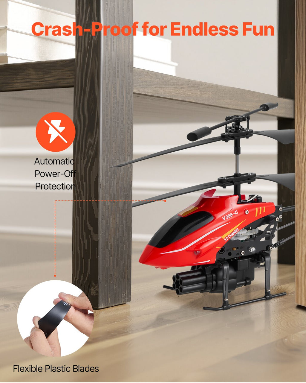 RC Helicopter 3.5 Channel Remote Control Aircraft Toy Shooting Mode Kids Present