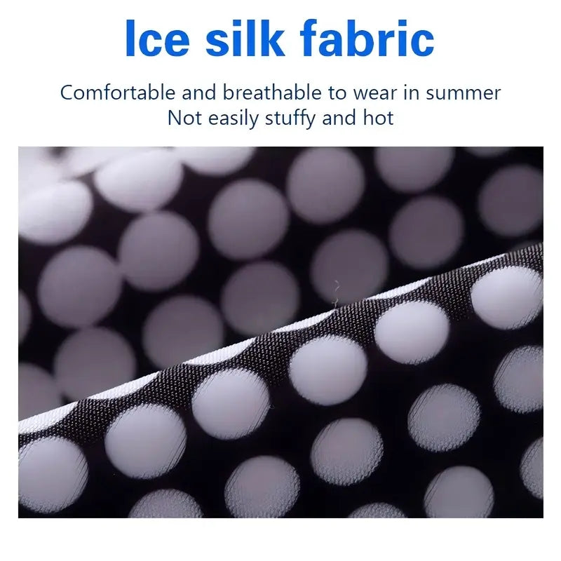 UV Resistant Ice Silk Cooling Set - 1 Pair Arm Sleeves 1 Face Mask Scarf,  Sun Protection For Running, Cycling, Outdoor Sports