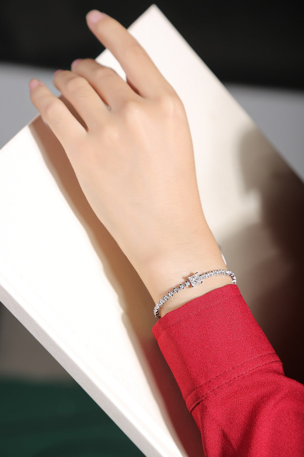 1Rubik Cube Luxury Fashion Mosan Diamond Silver Jewelry Comparable To Natural Diamond Bracelet Prohibit Tk Sales