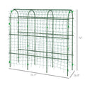 Metal Garden Trellis, Arch Trellis For Climbing Plants Outdoor, A-Frame, With Climbing Net