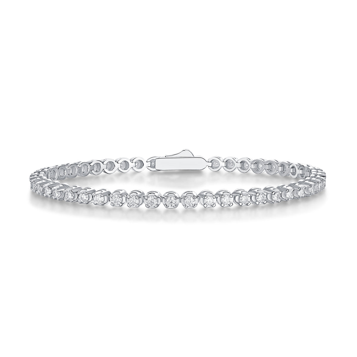 1Starlight Luxury Fashion Mosan Diamond S925 Silver Bracelet Prohibit Tk Sales