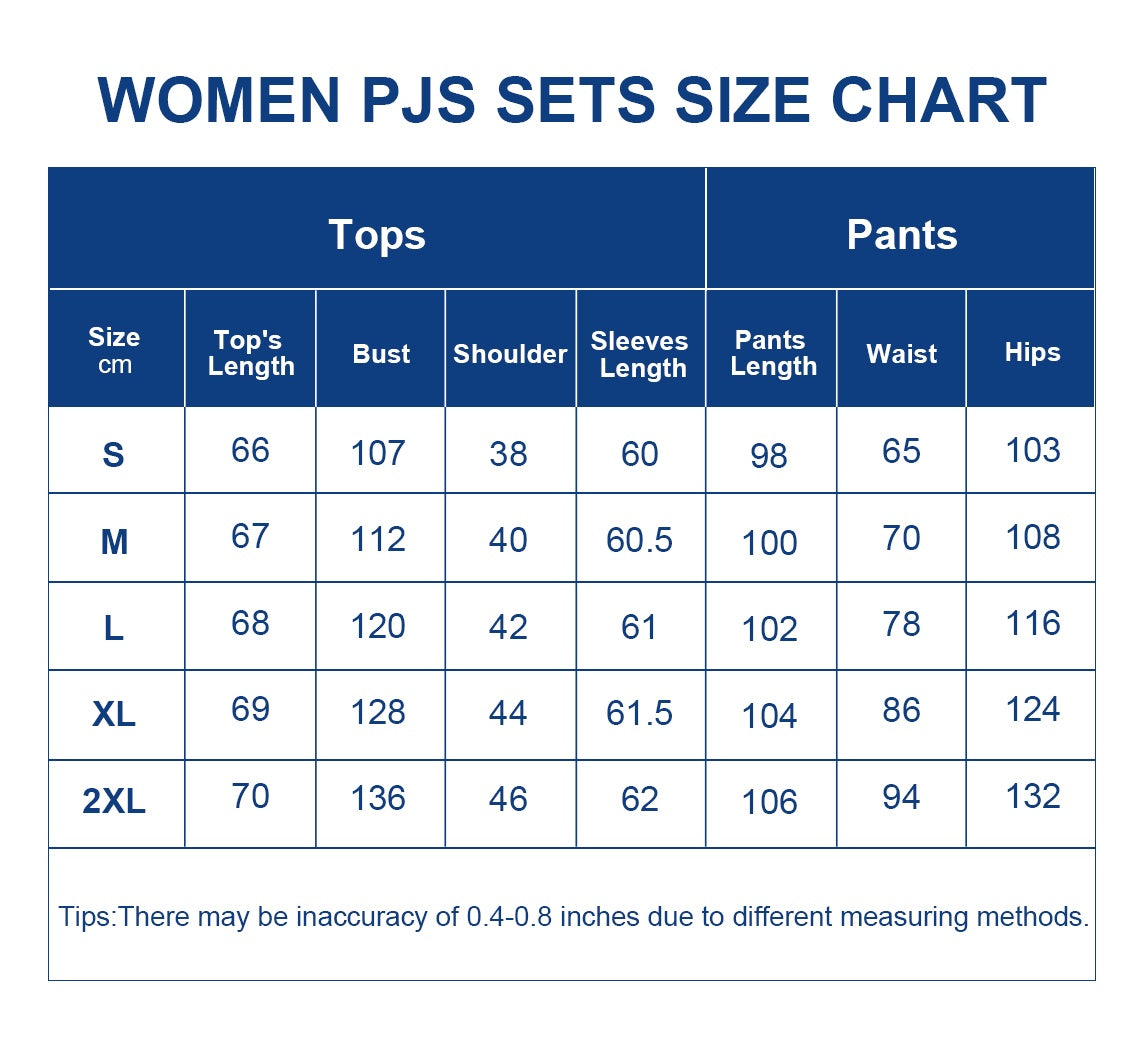 RONGTAI Cotton Womens Pajama Sets Comfy Fall Winter Pajama Set Long Sleeve Sleepwear 2 Pcs Pjs Nightwear