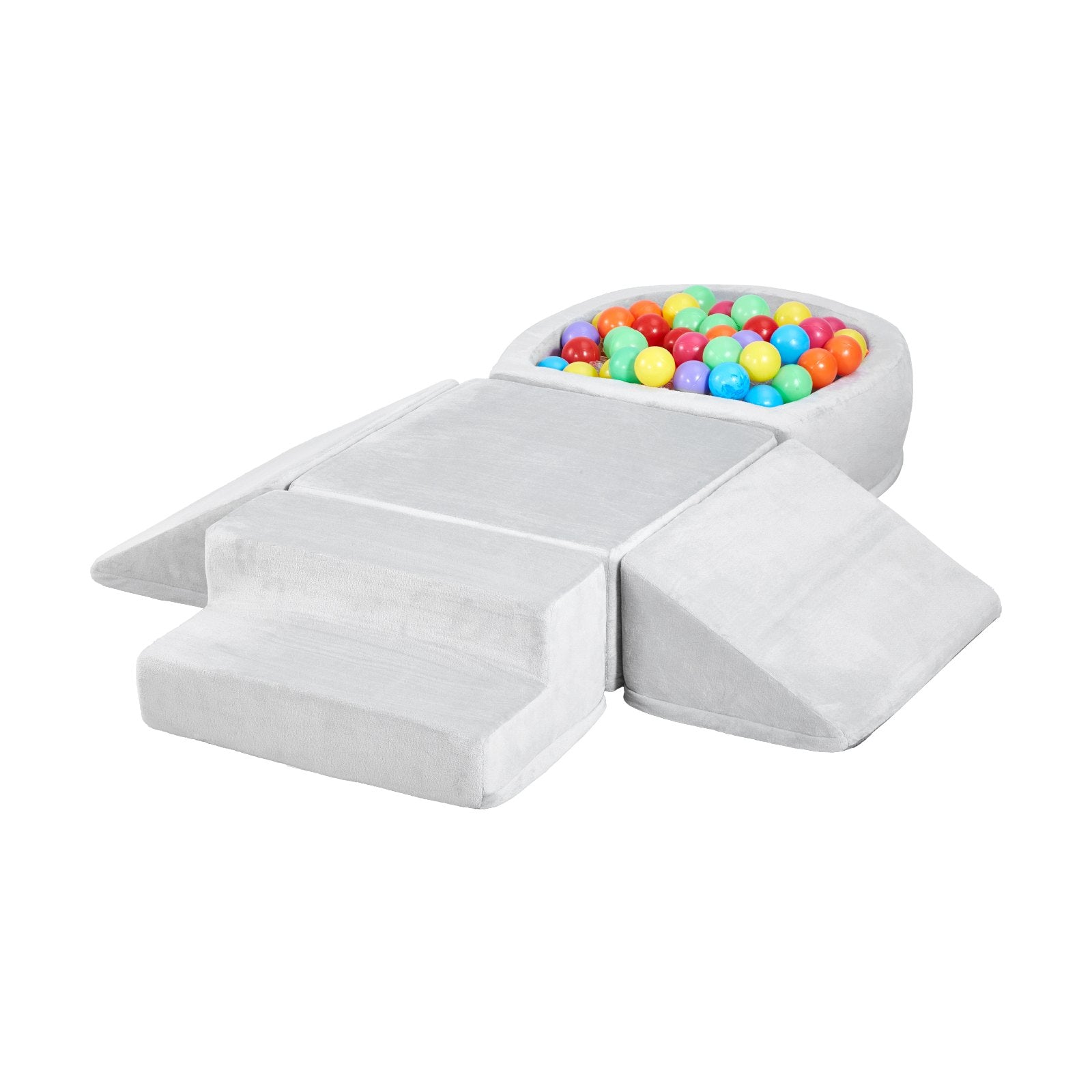 Climbing Toys 5 Piece Foam Climbing Blocks Set With Ball Pit For Toddlers