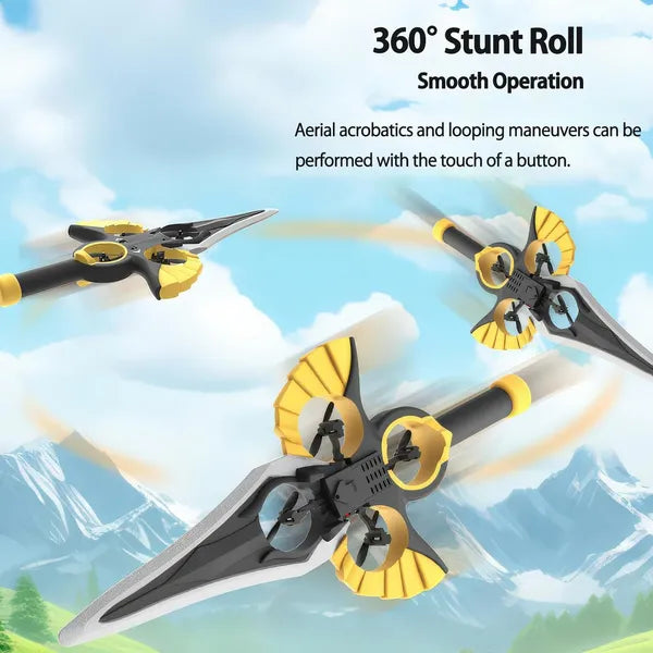 Feijian Remote-Controlled Glider - Remote-Controlled Feijian And 3-Speed Stunt Control (Controller Mode) Lightweight Remote-Controlled Aircraft, Suitable Gift For Teenagers And Adults (Copper Color)