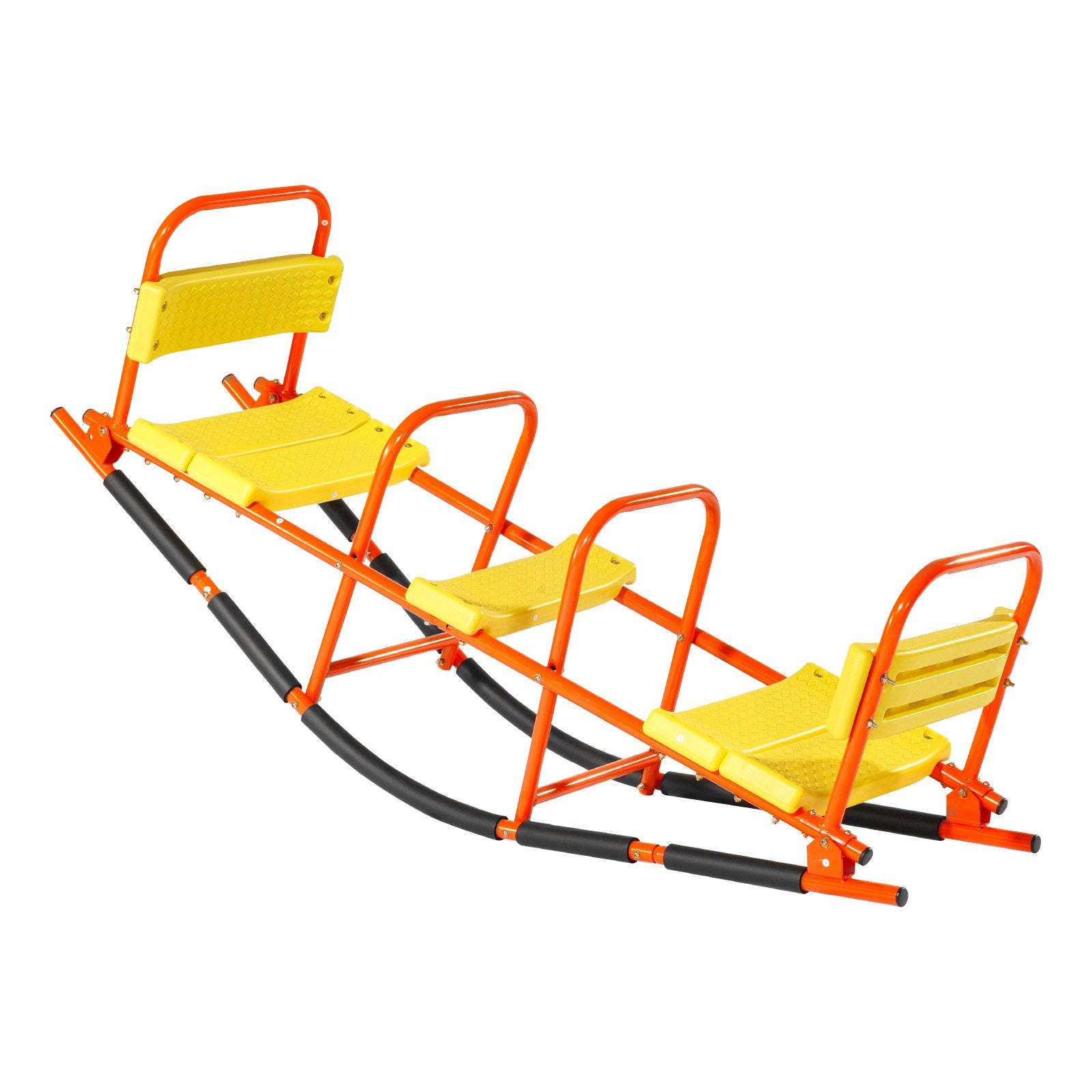Kids Seesaw 200 Lbs Capacity Metal Rocking Teeter Totter With Handles