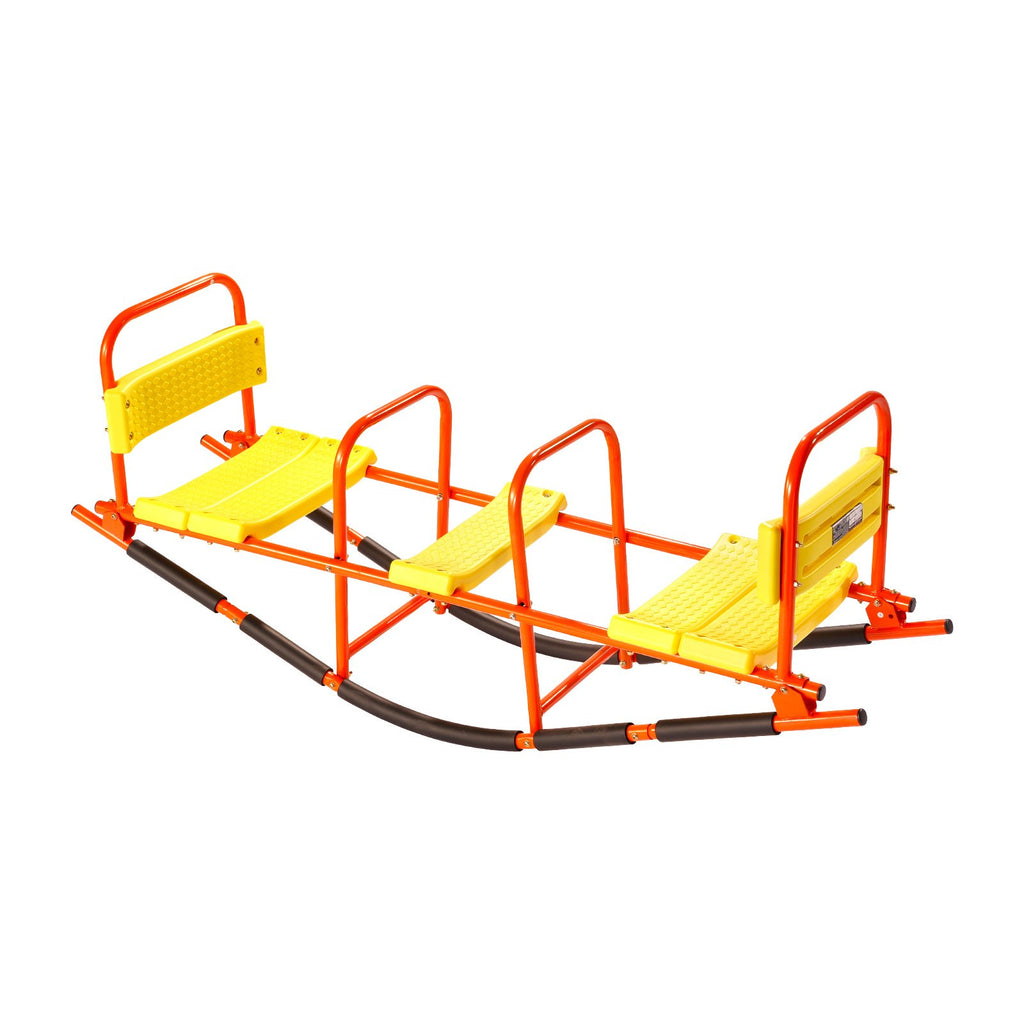 Kids Seesaw 200 Lbs Capacity Metal Rocking Teeter Totter With Handles