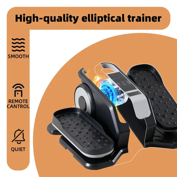 Compact Under-Desk Elliptical - Quiet Mini Pedal Exerciser With Adjustable Speed And LED Display