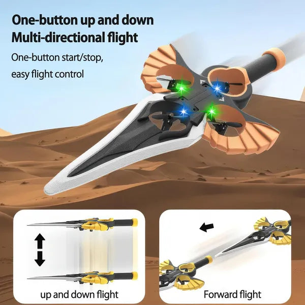 Feijian Remote-Controlled Glider - Remote-Controlled Feijian And 3-Speed Stunt Control (Controller Mode) Lightweight Remote-Controlled Aircraft, Suitable Gift For Teenagers And Adults (Copper Color)