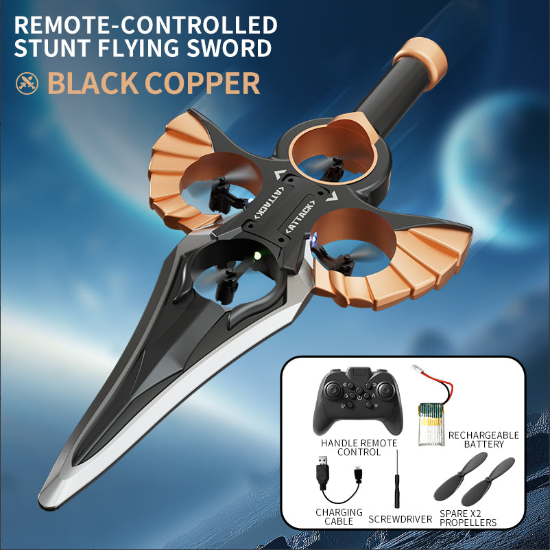 Feijian Remote-Controlled Glider - Remote-Controlled Feijian And 3-Speed Stunt Control (Controller Mode) Lightweight Remote-Controlled Aircraft, Suitable Gift For Teenagers And Adults (Copper Color)
