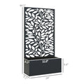 Metal Garden Bed With Trellis For Climbing Plants, Freestanding Or Wall Mounted Flower Bed For Garden, Patio, Balcony