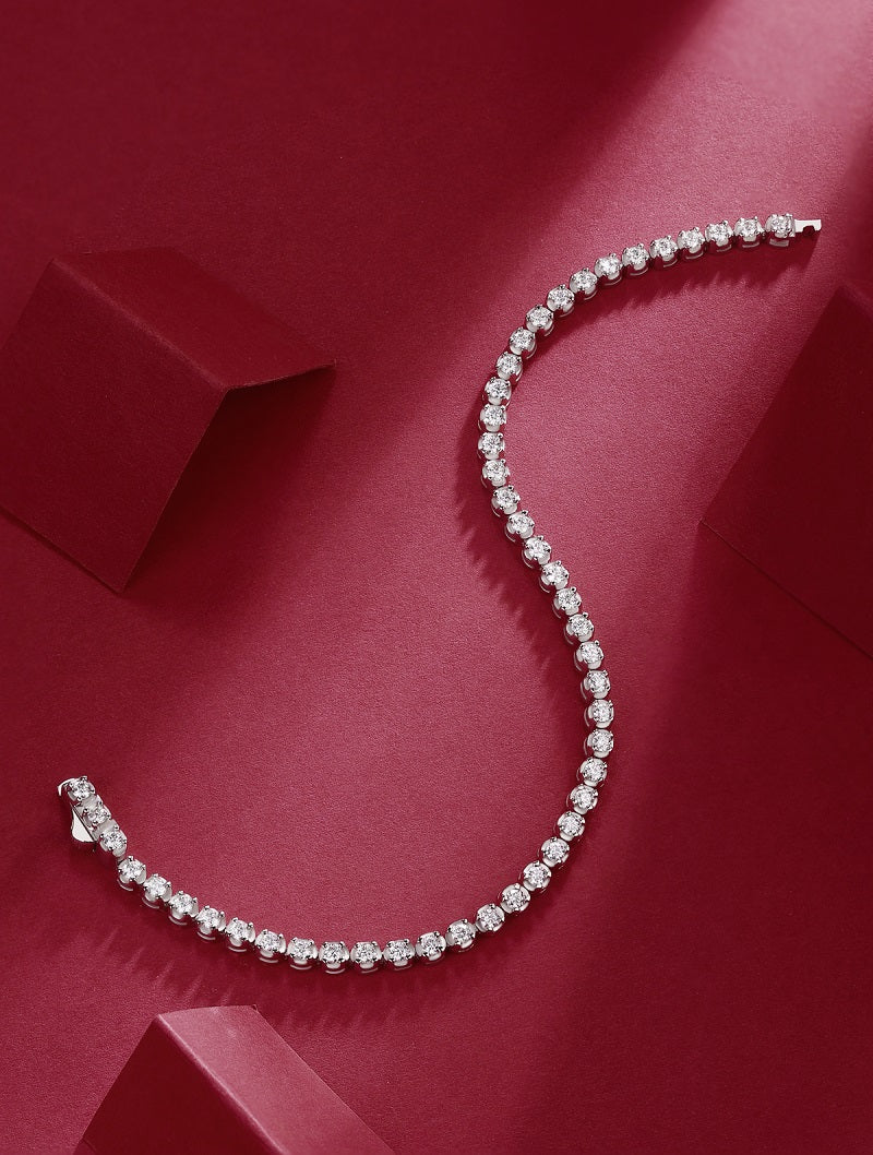 1Starlight Luxury Fashion Mosan Diamond S925 Silver Bracelet Prohibit Tk Sales