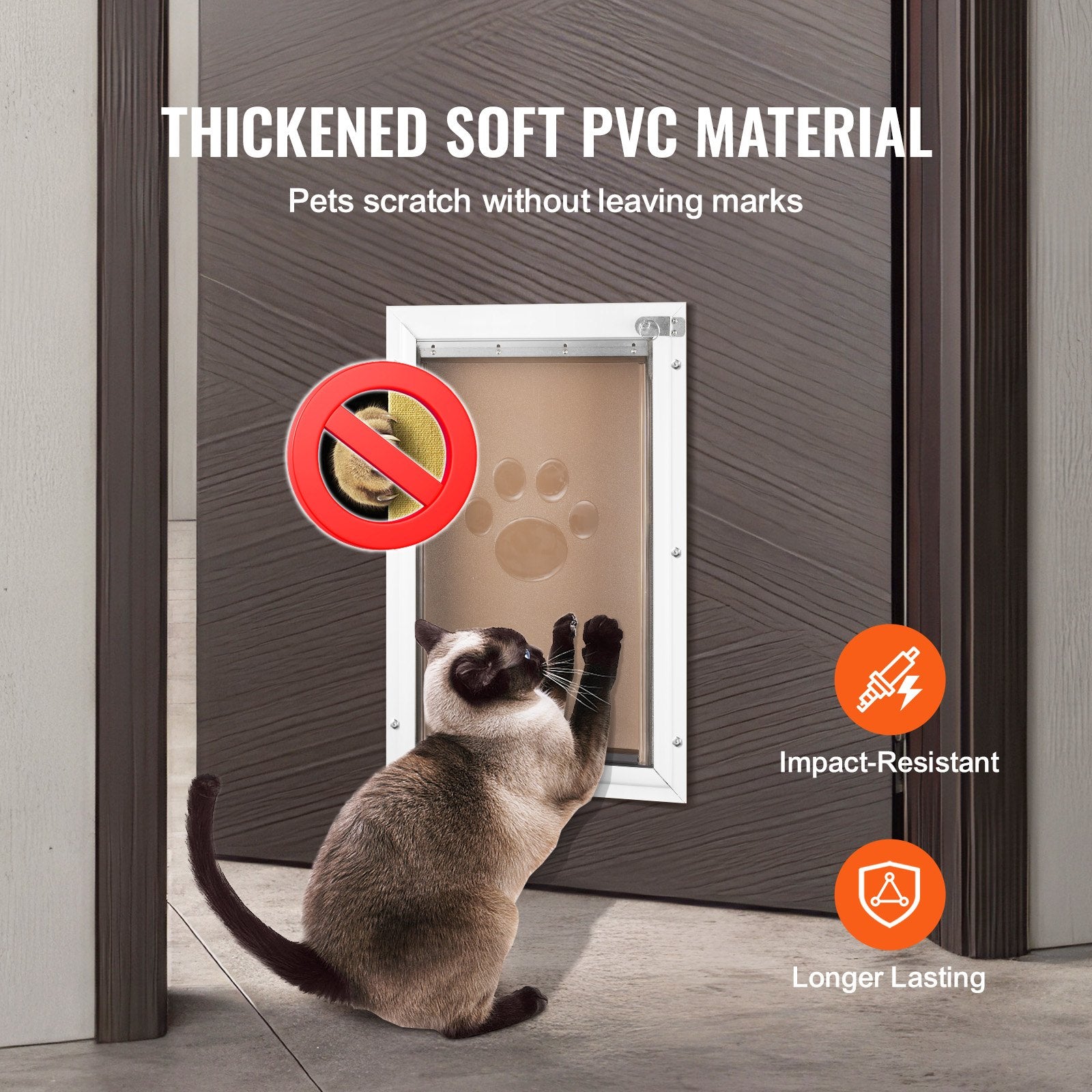 Pet Door Replacement Flap, Compatible With Flap Pet Doors, Measures 5.25" X 8.13" Longer Lasting, Weather-proof, Thickened PVC Dog Door Replacement Flap With Long Magnetic Strip (Small)